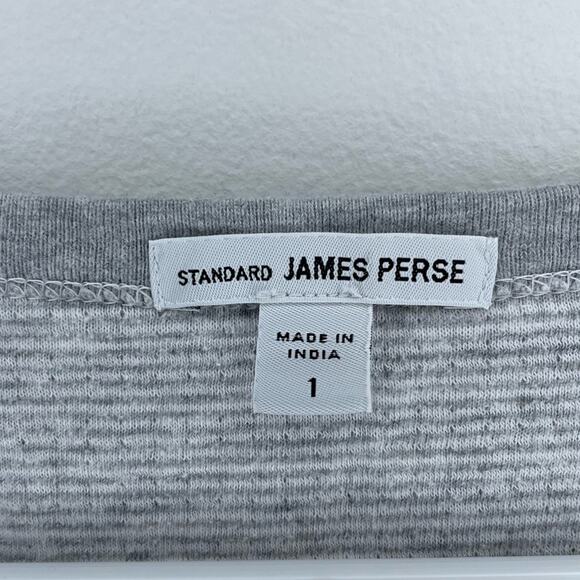 James Perse Standard Striped Raglan Pullover Size 1/S - Picture 2 of 6
